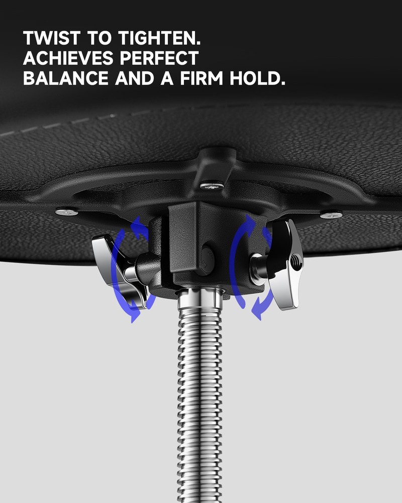 Donner Saddle Drum Throne Ergonomic Drum Stool Thick Memory Foam Comfort Seat