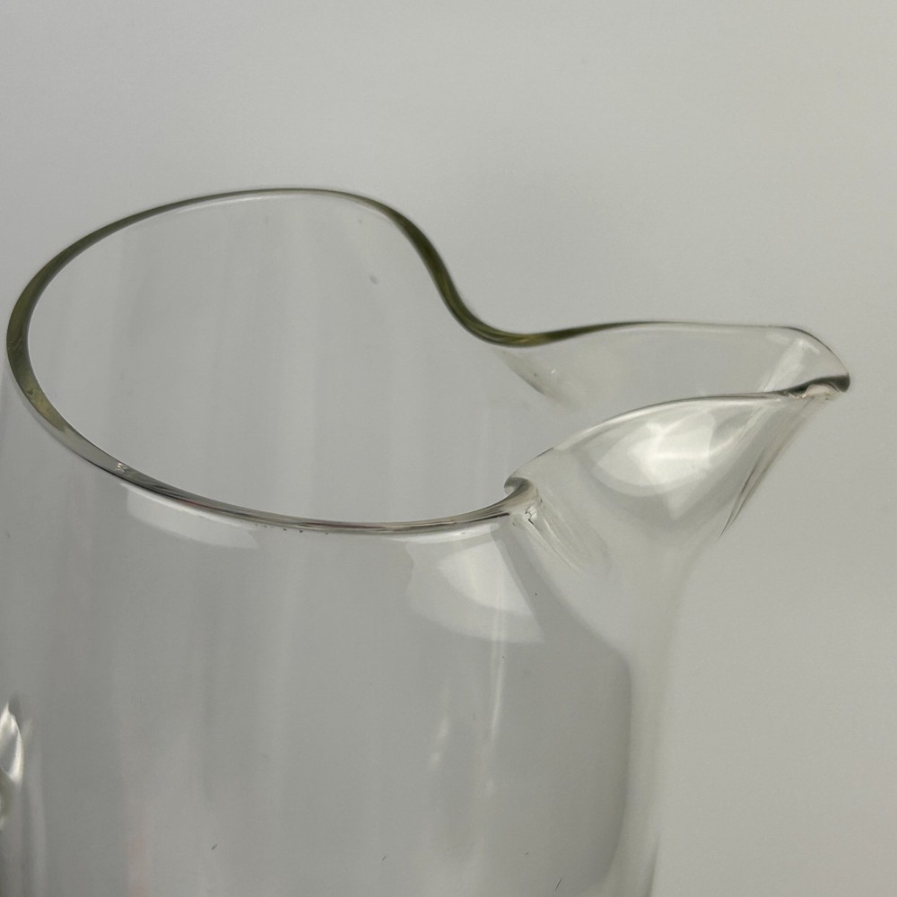 Silver Smith Studio Glass and Silverplated Cocktail Pitcher