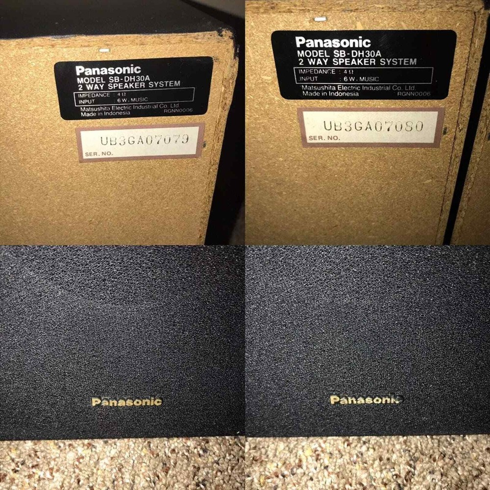 Panasonic 2 Way Speaker Set SB-DH30A