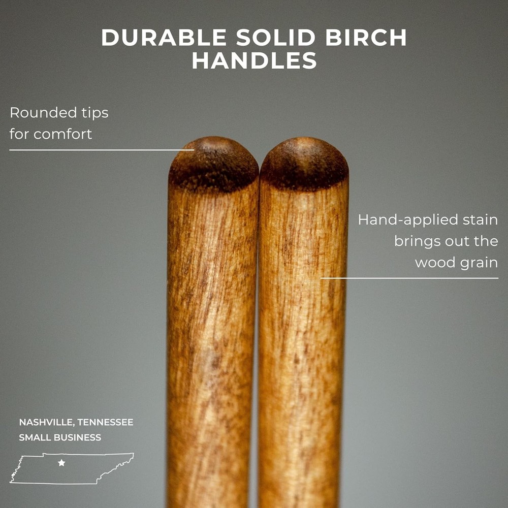 Timber Drum Co. Percussion Mallets — U.S.A. ASSEMBLED — Sticks Single Pair