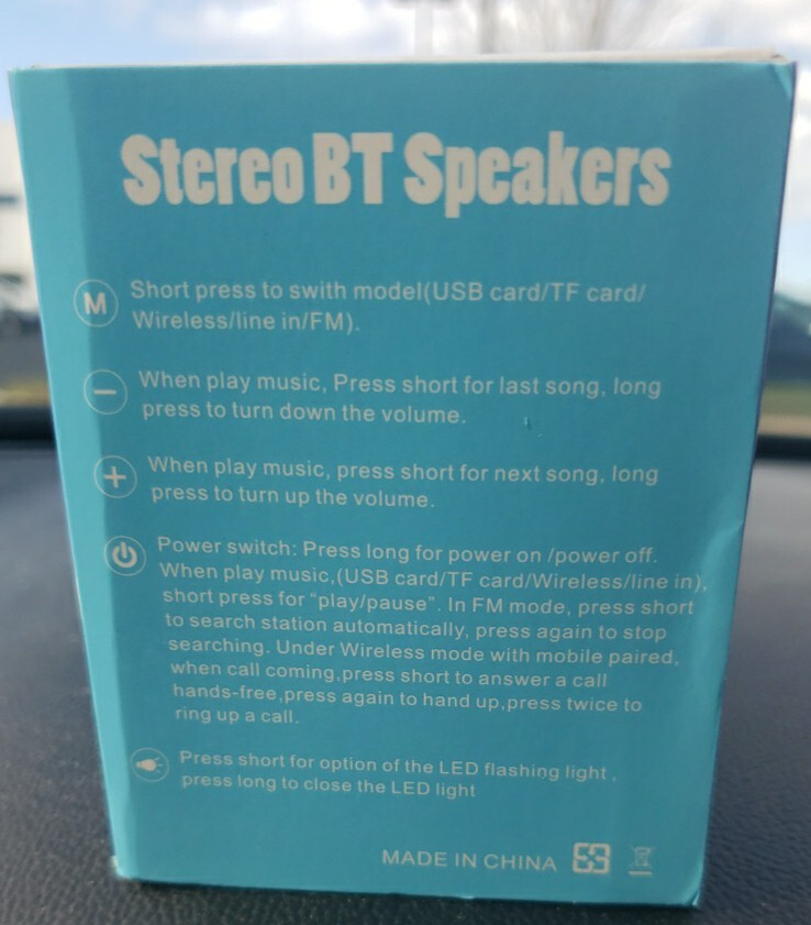 🎁 NEW TG-155 Bluetooth Speaker LED Lights Stocking Stuffer Gift Ready!