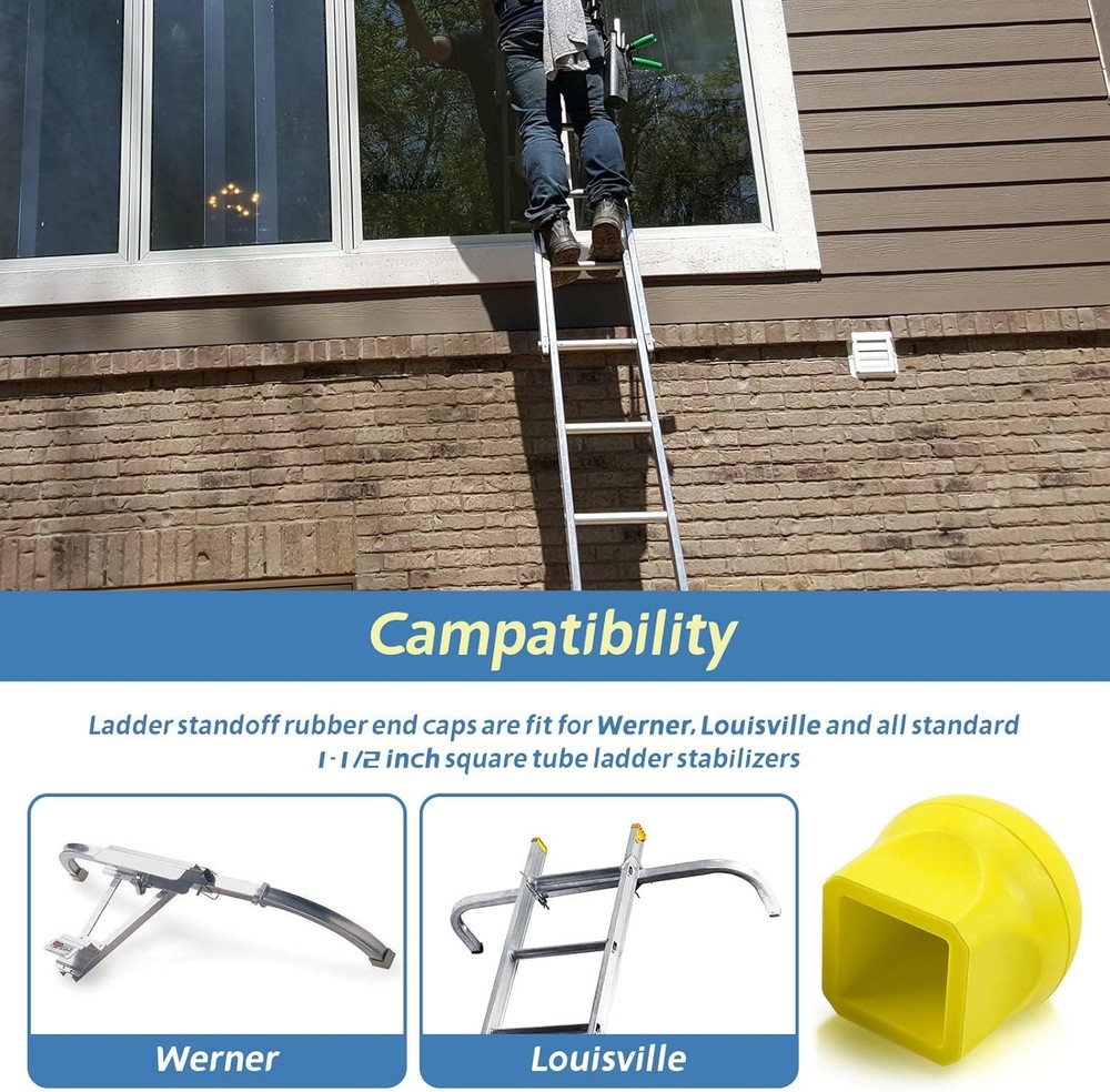 Ladder Stabilizer Bumpers Fit for Werner Extension 4 Pack, Yellow