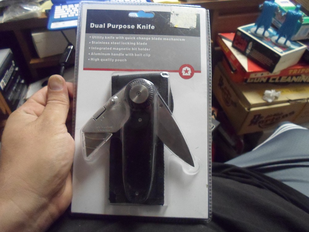 DUAL PURPOSE Knife with case new in package