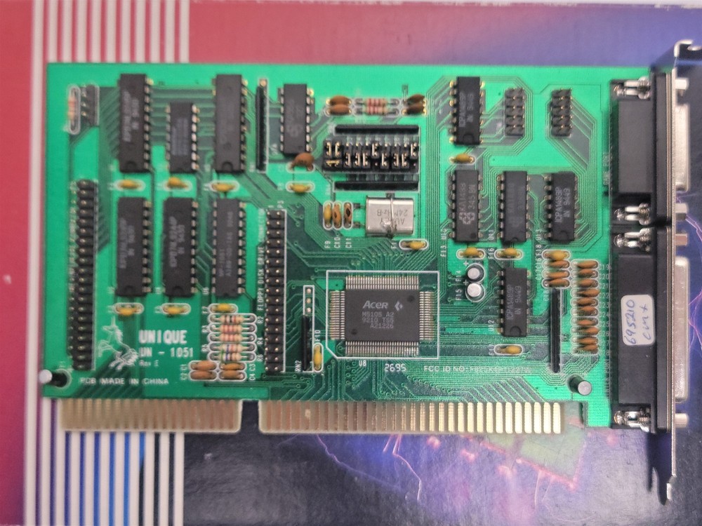 Unique UN-1051 IDE-FDD Controller I/O Card , ISA