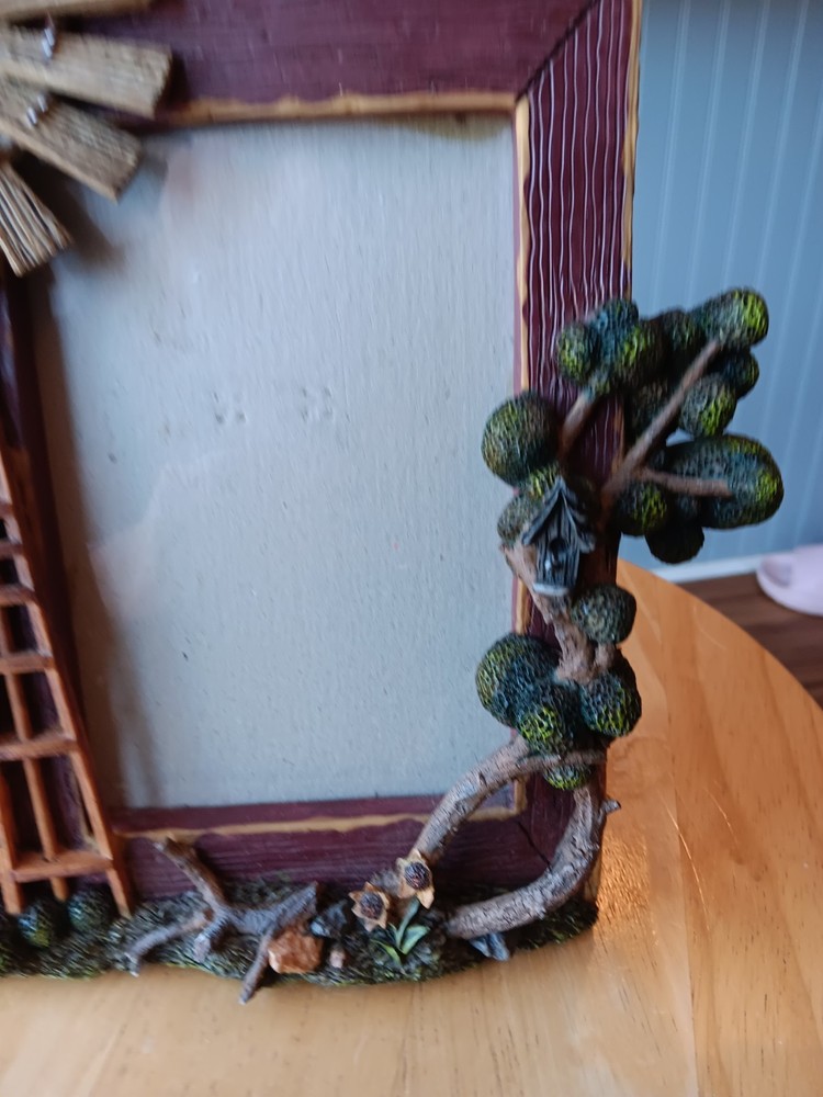 Picture Frame Windmill And Tree Resin Unique