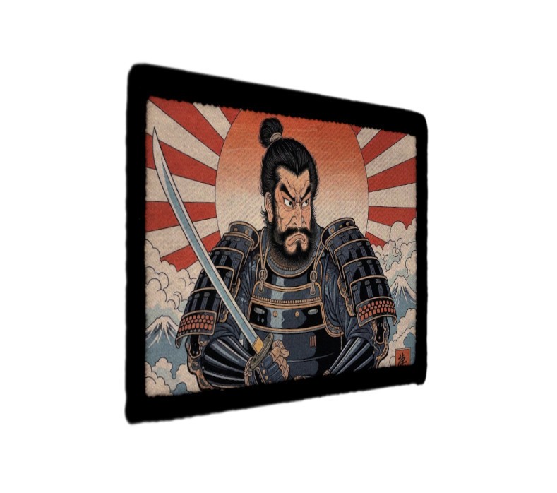 Samurai Rising Sun Ukiyoe Japanese Warrior Patch Sew on [sub]