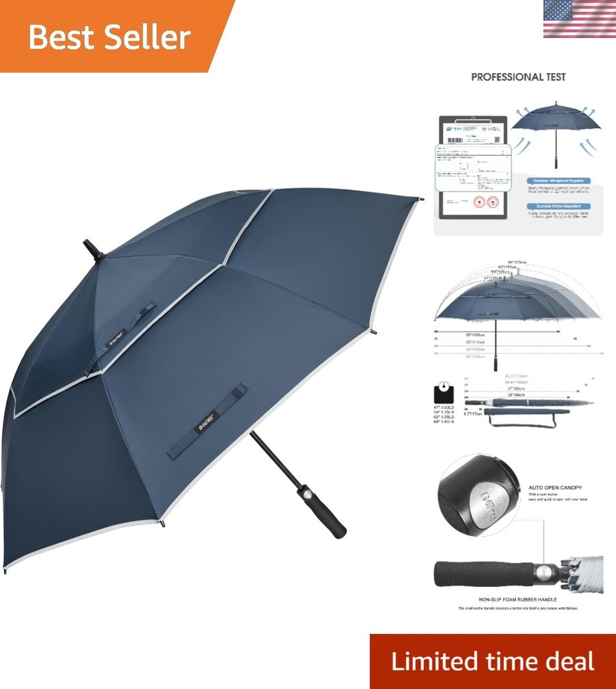 Exceptional 54-Inch Golf Umbrella – Wind Resistant, Stylish & Auto Open Function