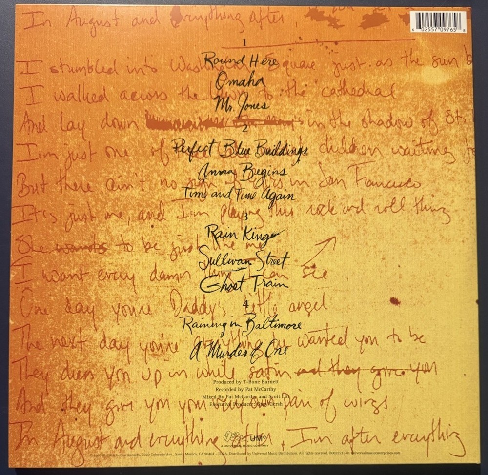ADAM DURITZ SIGNED AUGUST & EVERYTHING AFTER ALBUM COUNTING CROWS AUTOGRAPH COA