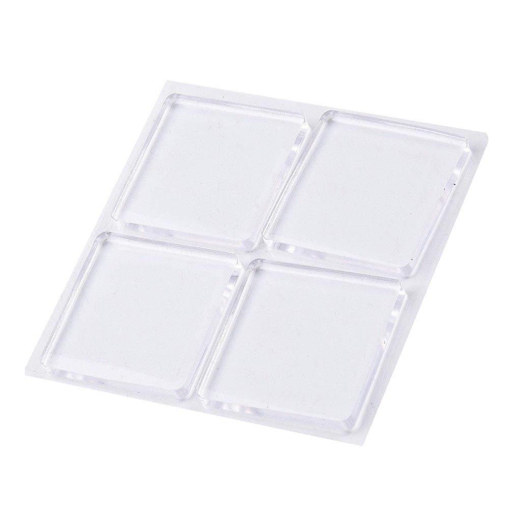 Washing Machine Pad Mat Set Transparent Silicone 4pcs for Shock Absorption