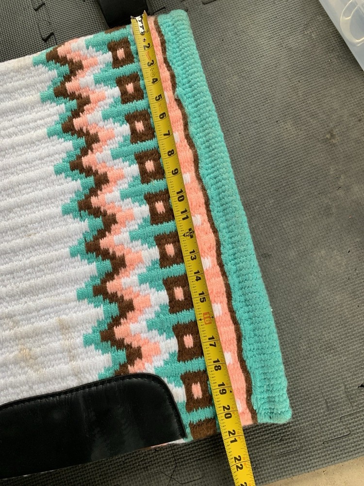 Oversized Show Pad Peach Teal Brown White