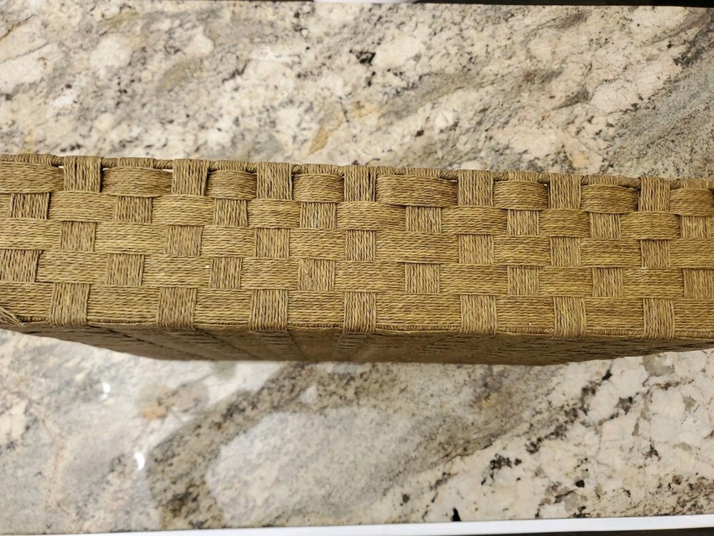18.5” x 14” x 4” Open Wicker Basket Storage Box