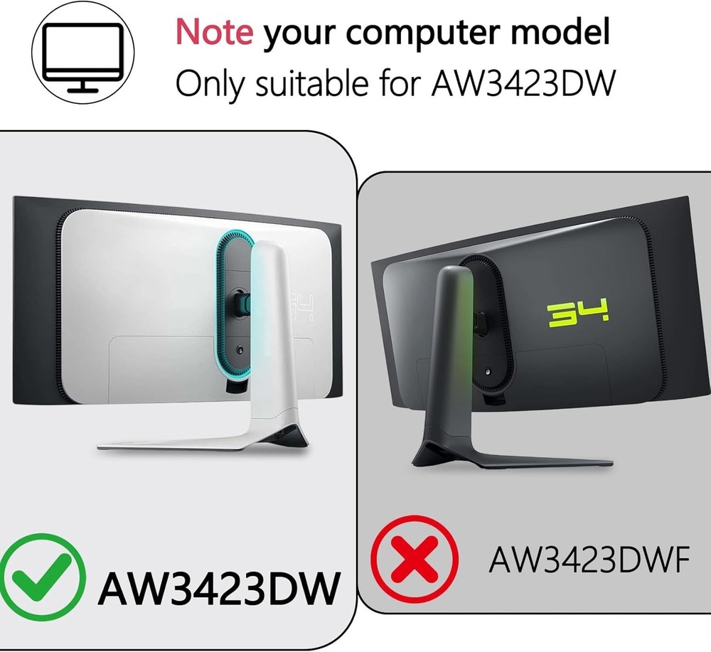 Durable VESA Adapter for Alienware 34" Curved Monitors - Space-Saving Solution