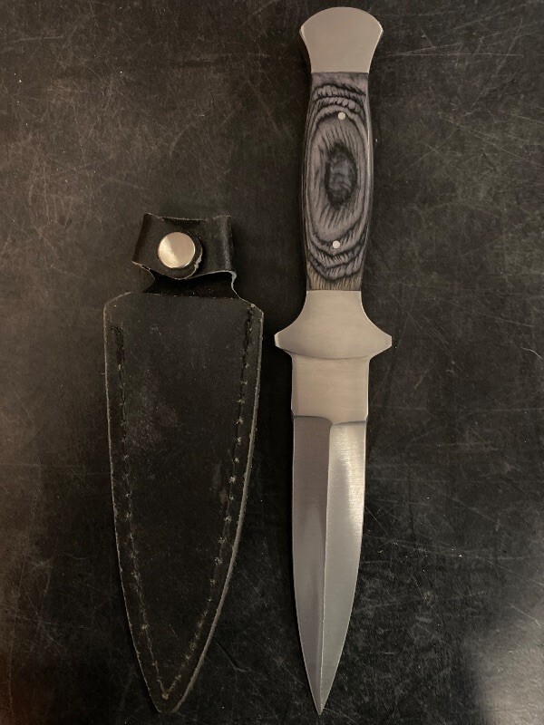 Boot Dagger with Grayish-Blue Wood Inserts Multi-Colored wf-1109