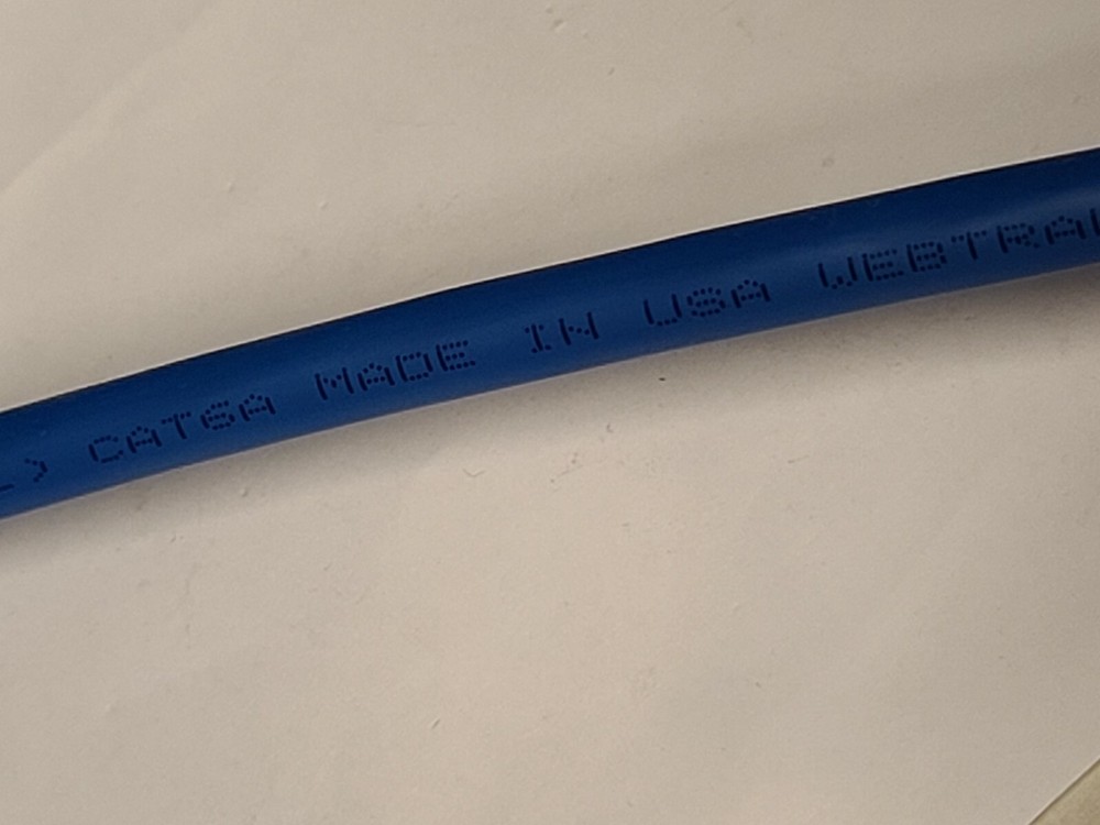 Commscope Systimax GigaSPEED X10D Cat6A U/UTP Plenum Network Cable Blue /100ft