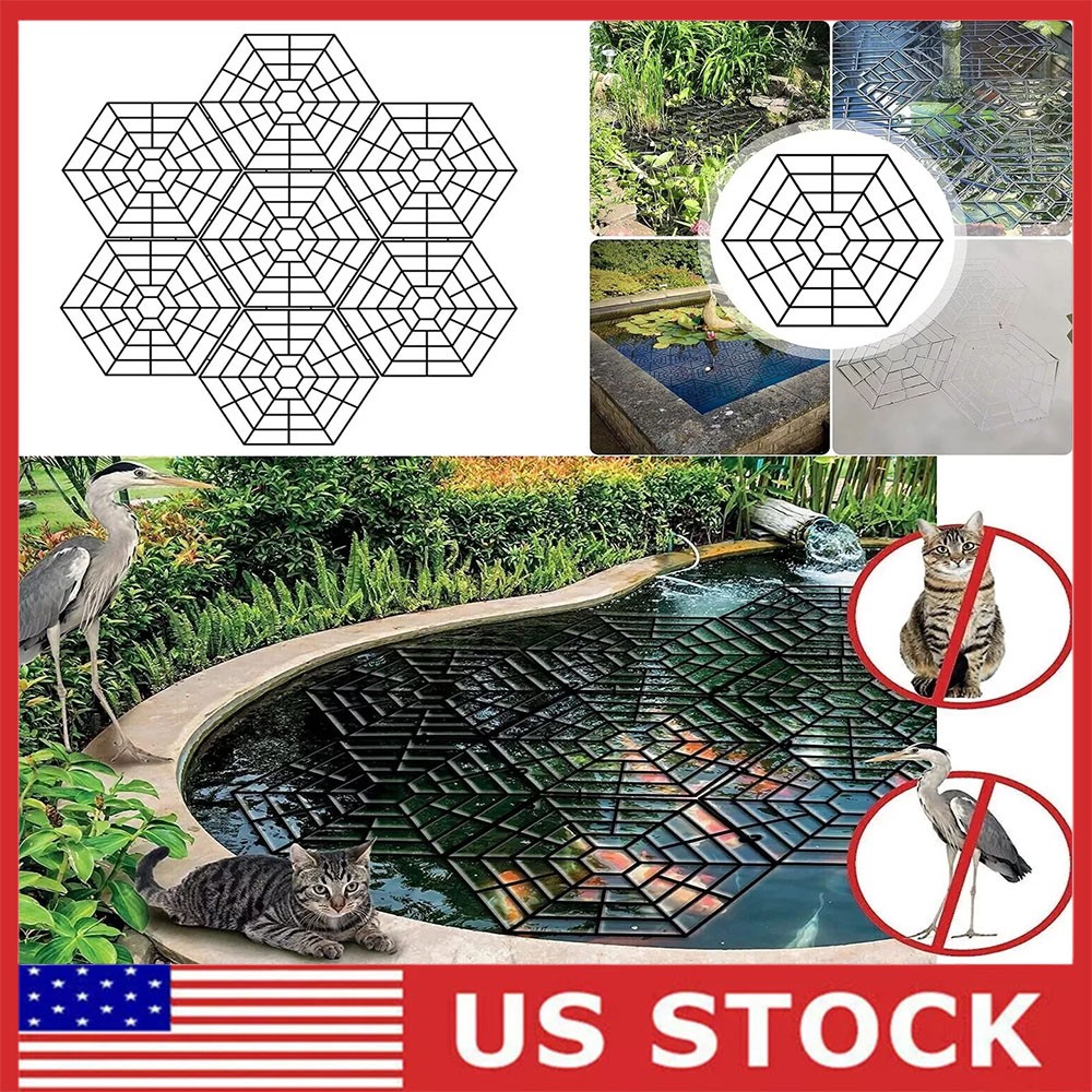 60pcs Pond Fish Guard Protector Plastic Floating Net Rings Protective Cover Tool