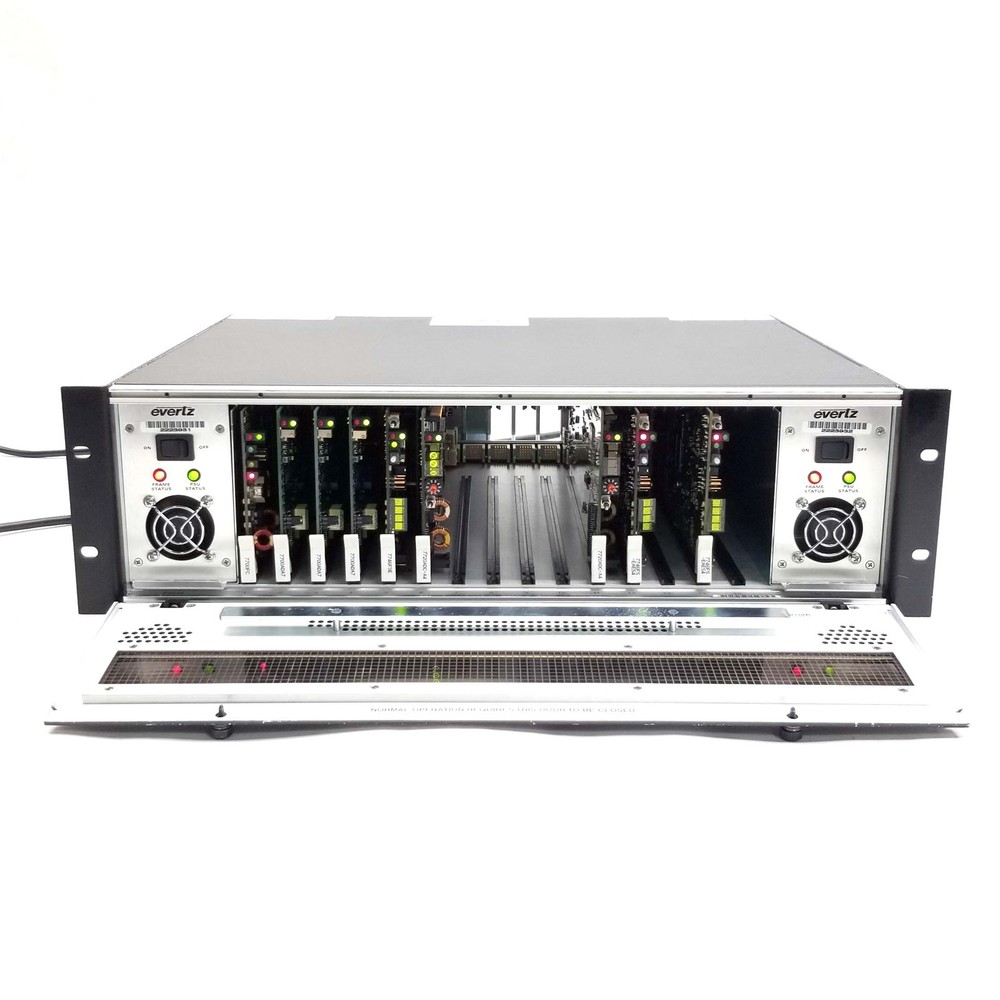 Evertz 7700FR-C Compact Distribution Frame w/7700/7746 Modules, Frame Controller