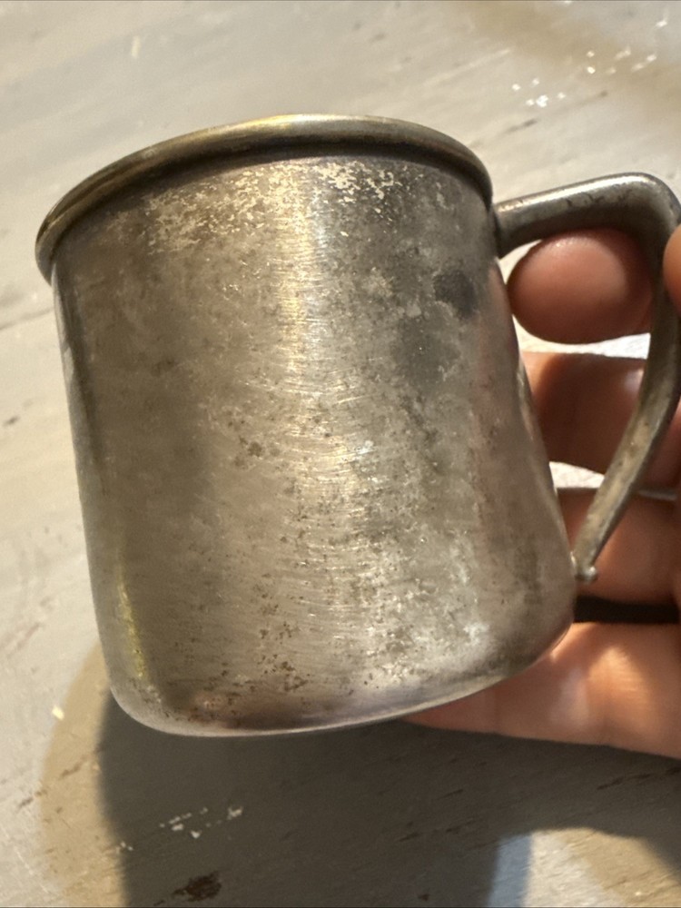 6 Silver Plated Baby Cups As Is