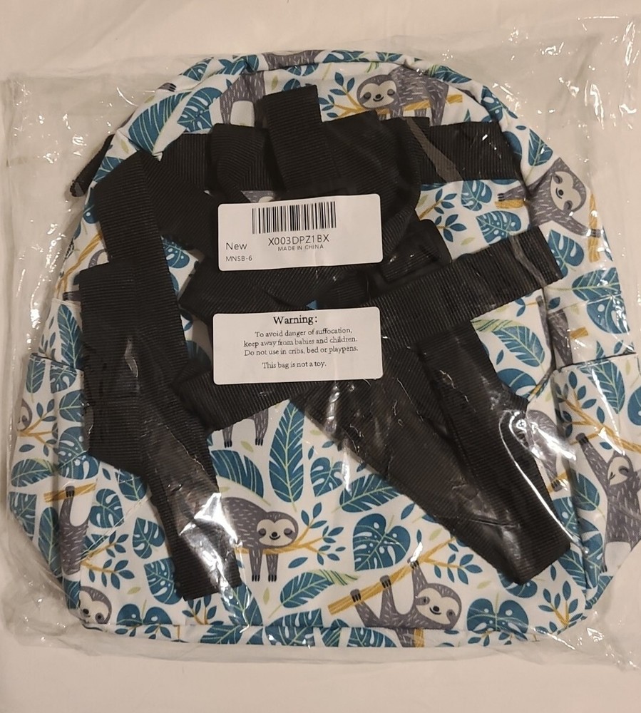 Childs Mini Backpack, Slothes Pattern