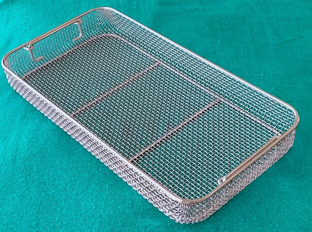 Sterilization Wire Mesh Tray Basket Surgical Autoclave Holding Instruments Lab