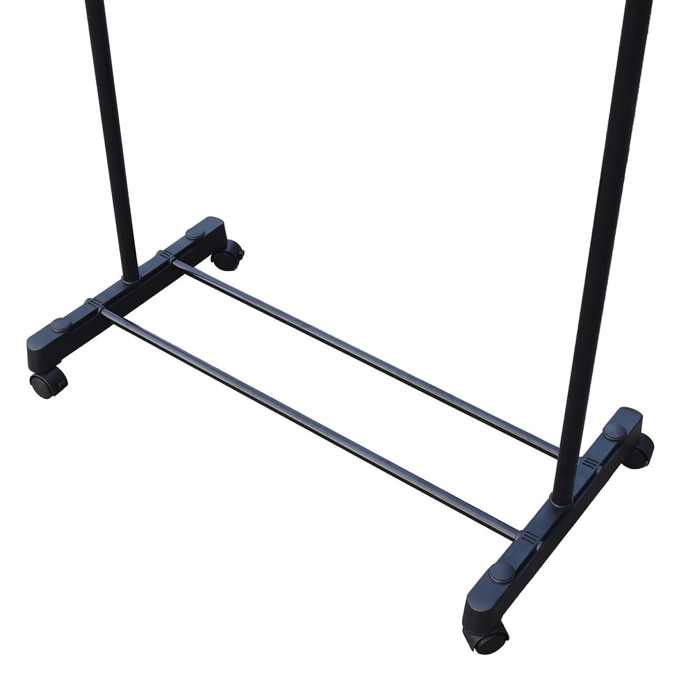 Laundry Drying Rack Clothes Storage Hanger Stand With Brake Roller Adjustable US