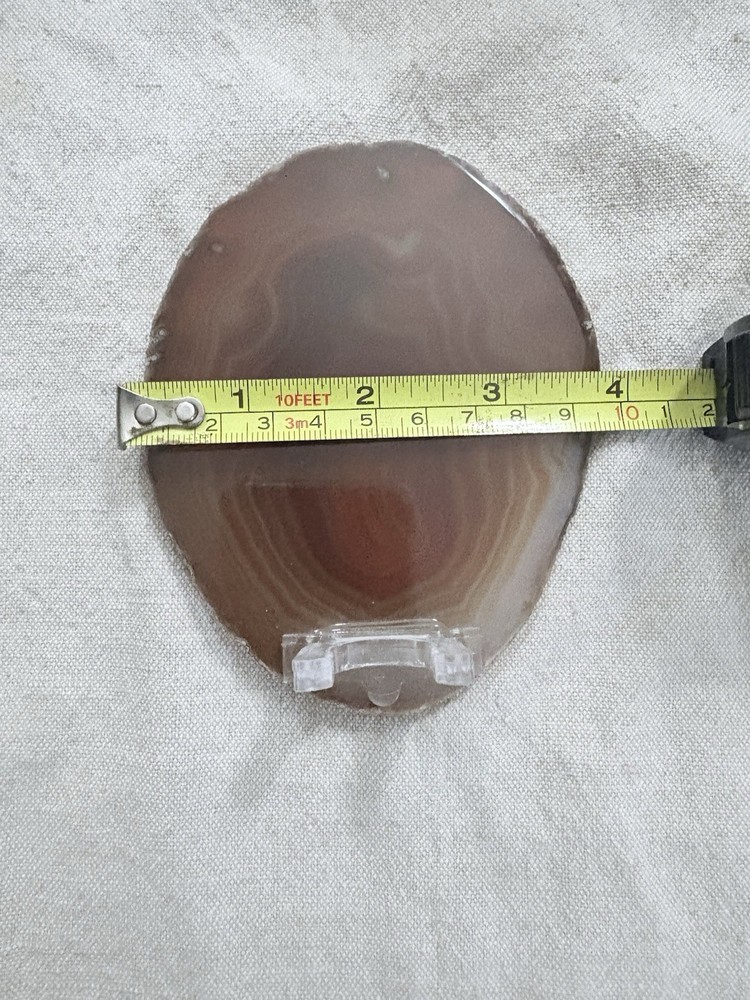 Agate Slice With Silhouette Laser Cut Dragon Night Light Pre-Owned