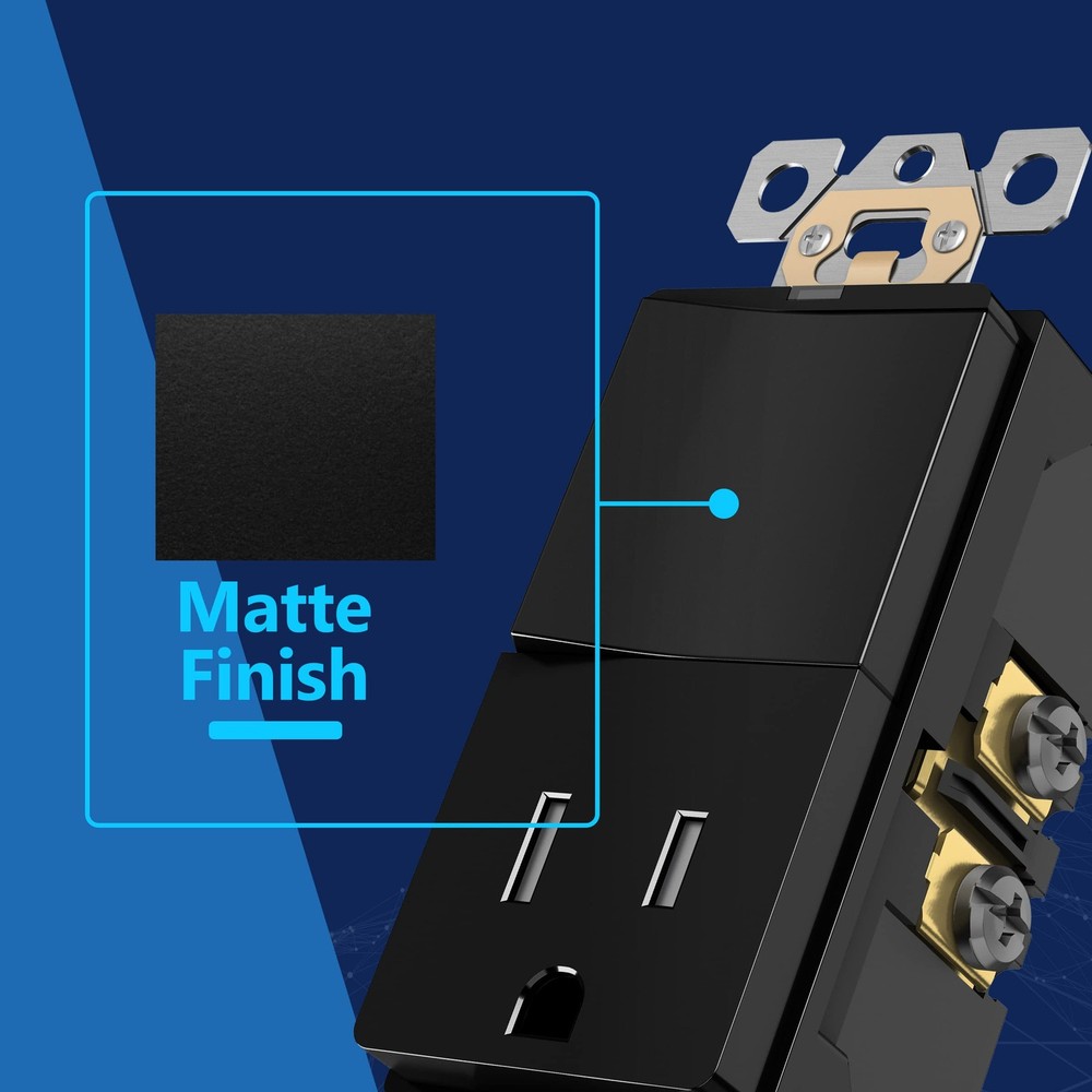 Matte Finish Lighted Combination Decorator Switch And Tamperresistant Receptacle