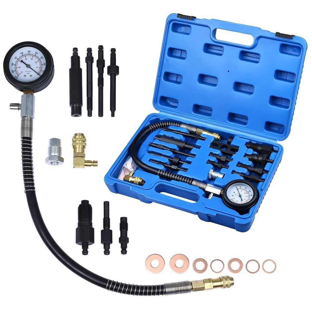 1000 PSi Diesel Direct & Indirect Engine Compression Pressure Tester Gauge Tool