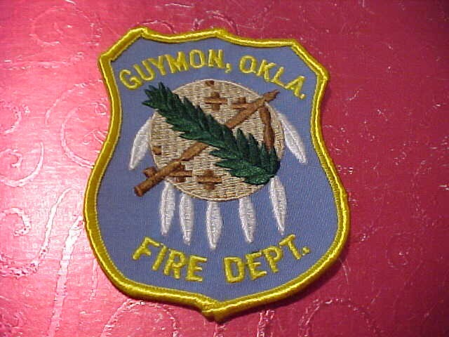 GUYMON OKLAHOMA FIRE DEPARTMENT PATCH SHOULDER SIZE UNUSED