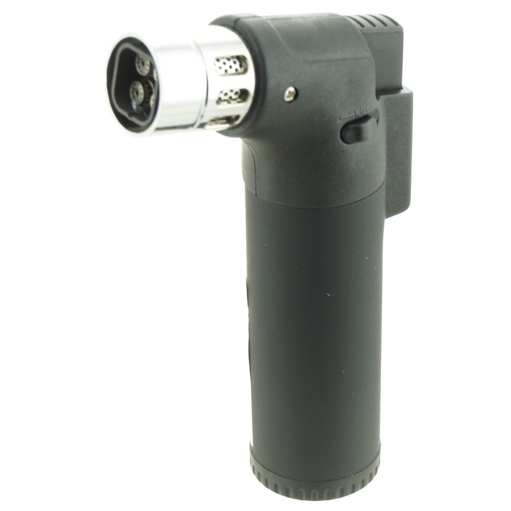 3 Pack Jumbo Quad Jet Flame Torch Gun Lighter Refillable Lockable gift Windproof