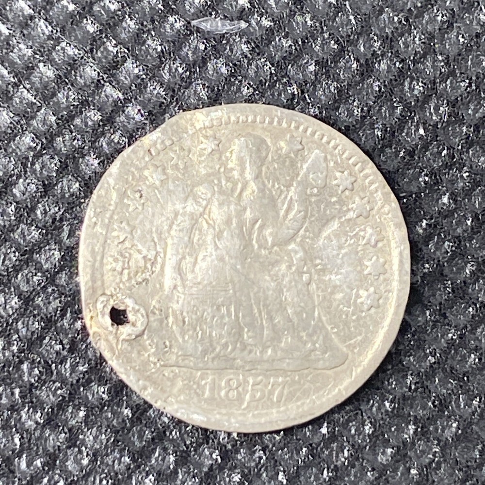 1857 LIBERTY SEATED HALF DIME  5C