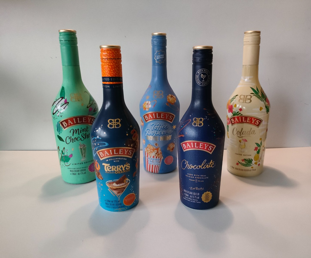 Any 2 Empty Limited Edition Baileys Liqueur Bottles
