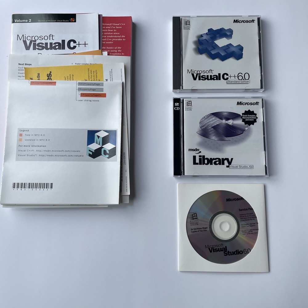 Microsoft Visual C++ 6.0 Standard Edition w/ Key Full Version