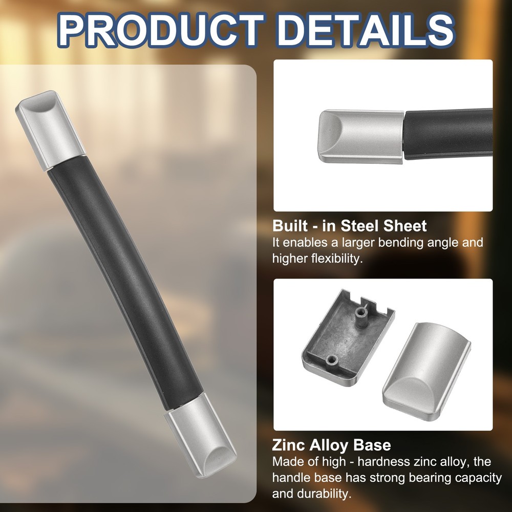 Luggage Handle 8.27" x 1.2" (L x W) Plastic Pull Handle Grip Replacement Black