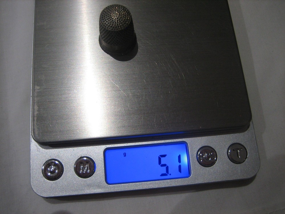 VINTAGE STERLING SILVER SIGNED SC 10 THIMBLE