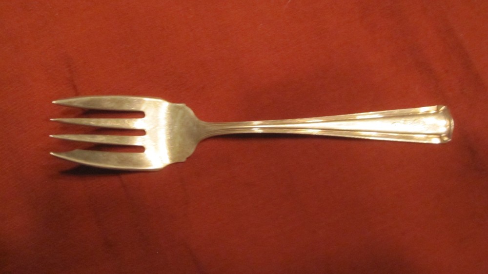 STERLING SILVER WATSON WENTWORTH DESSERT FORK MONOGRAM ALC