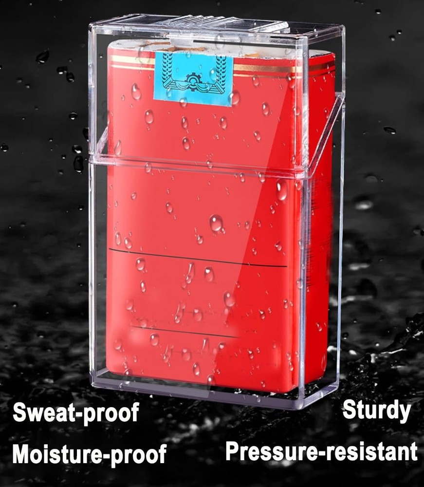 (2 Pack) Acrylic Transparent Cigarette Case