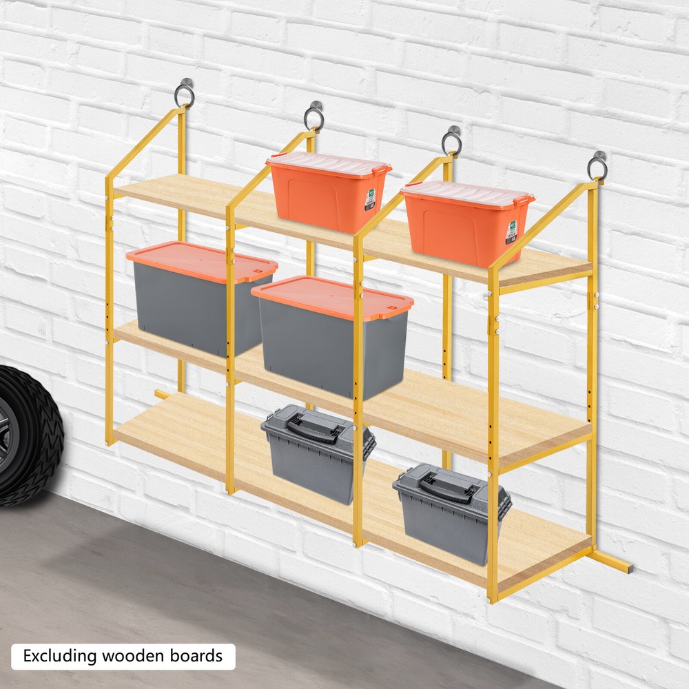 Heavy Duty 4 Pack of 3 Tier Shipping Container Shelf Brackets Container Shelves