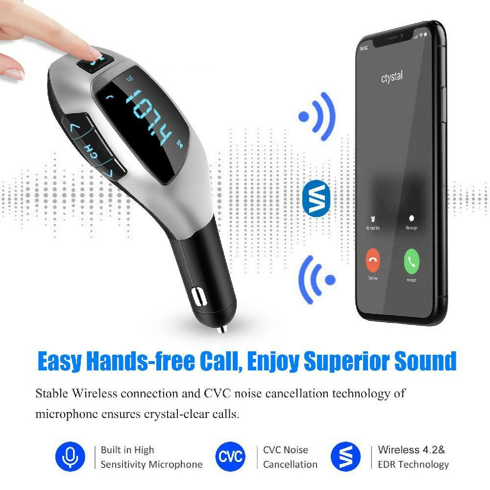 Wireless Bluetooth FM Transmitter Car Kit Handsfree LCD MP3 Player USB Charger