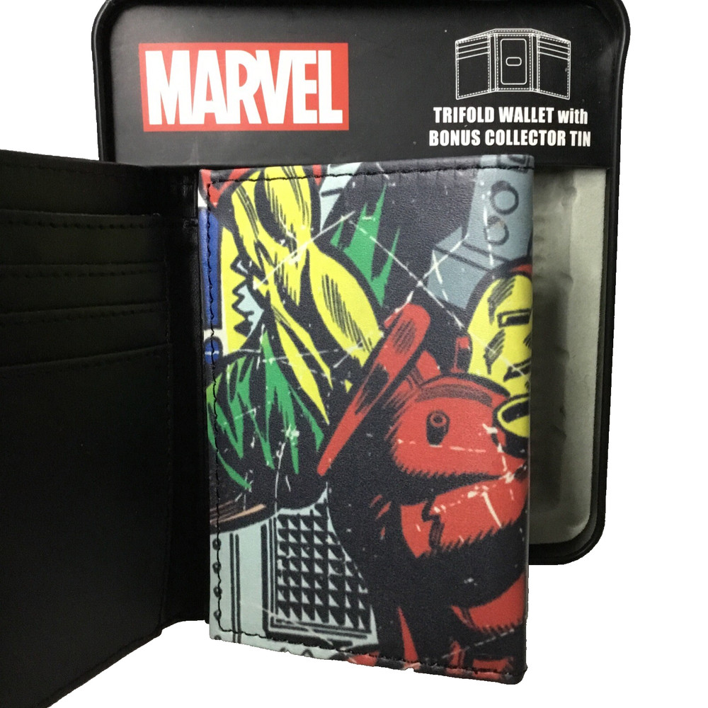 Marvel Iron Man Comic Cover Logo Tri-Fold Wallet