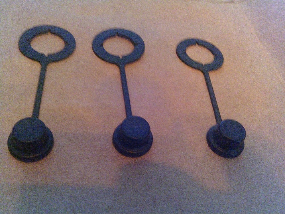 THREE Air Tool Dust Caps 1/4" NPT