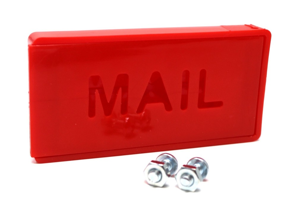 Red Front Mounted Mailbox Flag for Brick Stone Mailboxes Mail Alert Flag Plastic