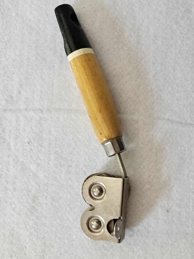 Vintage EKCO Pull Through Knife Sharpener Wood Handle Made USA