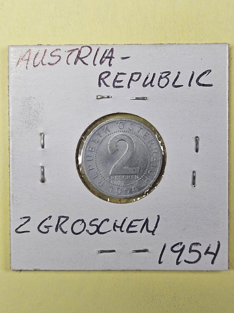 COINS - AUSTRIA - 2 GROSCHEN 1954