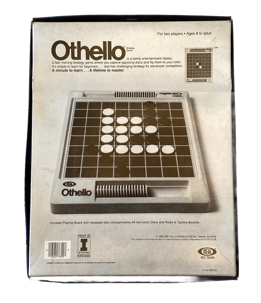 Othello Board Game Vintage 1983 Strategy Game Ideal Complete