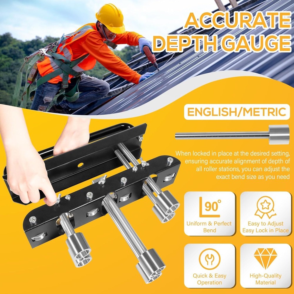 ER3 Three-Station Edge Roller Bender, Large Radius Sheet Metal Bead Roller Bend