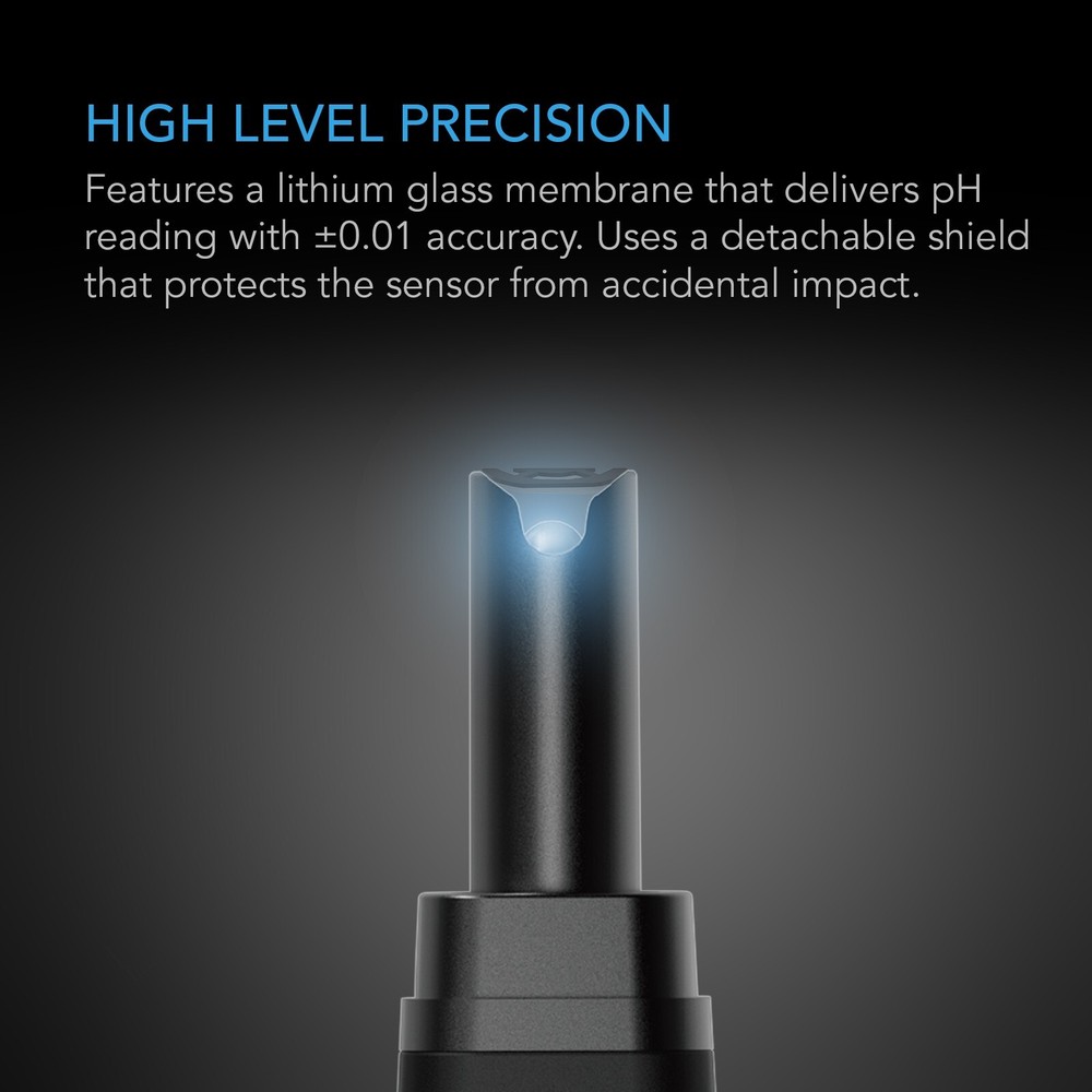 Replacement Sensor Probe for Digital pH Meter PRO Kit with ±0.01 pH Accuracy