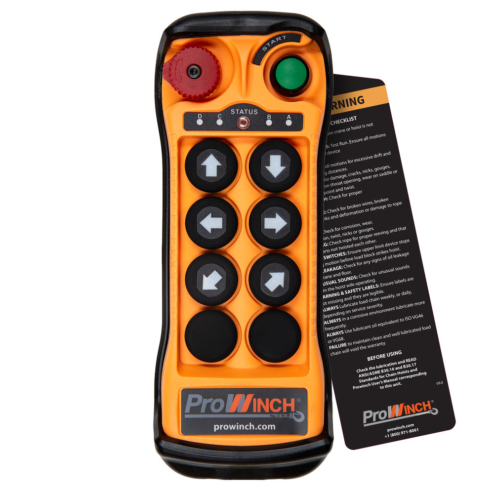 6 Channels Single Speed Wireless Remote Control Multi voltage Long Range 900 ft