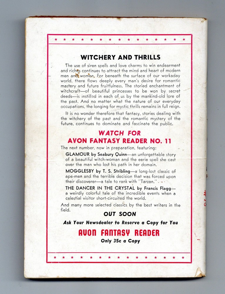Avon Fantasy Reader #10 VG- 3.5 1949