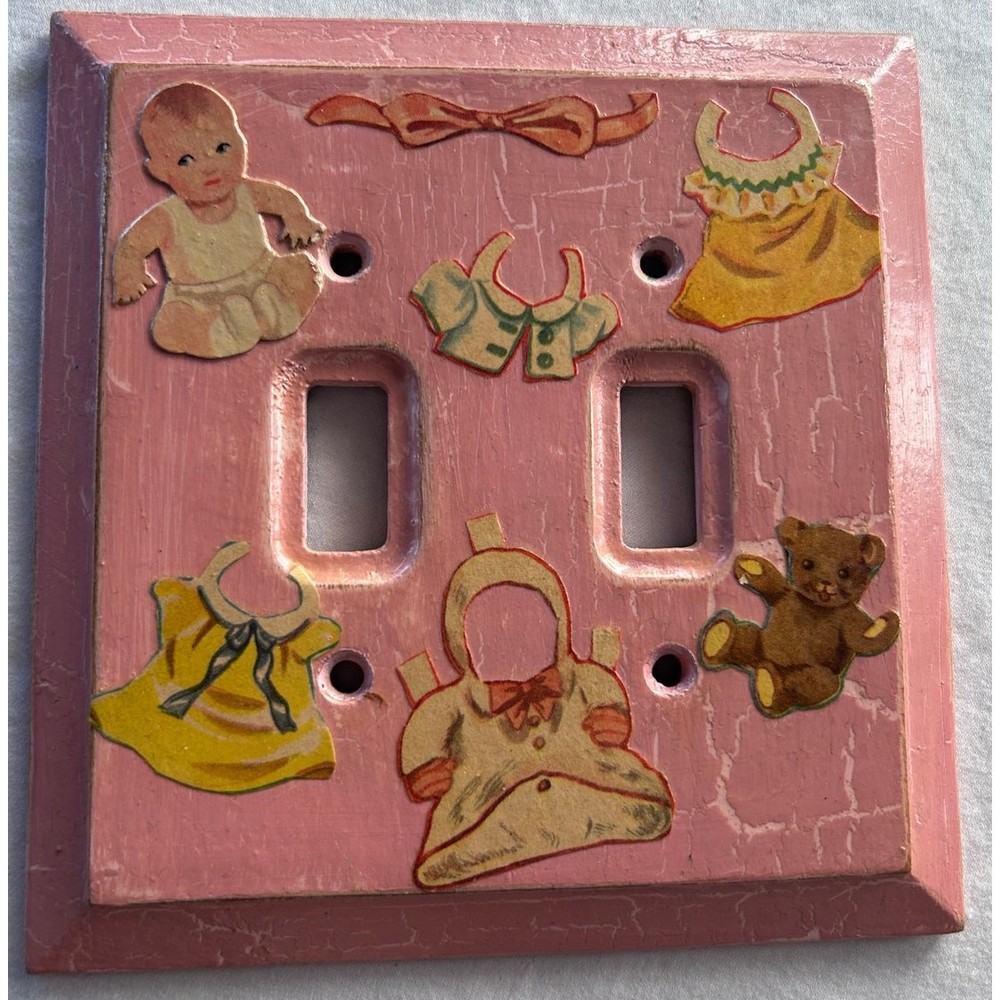 Vintage Nursery Double Switchplate