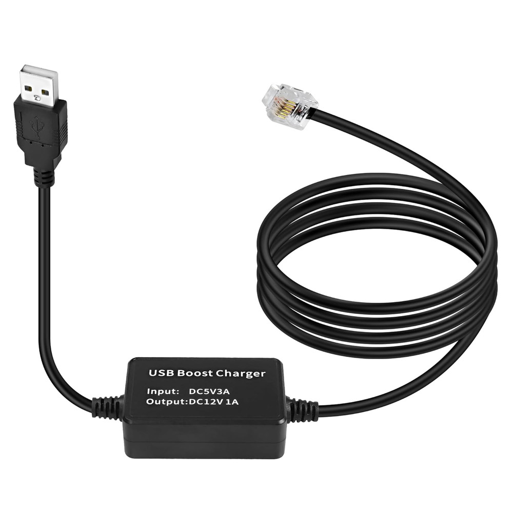Radar Detector Power Cable,Usb 5V to 12V RJ11 Radar Detectors Replacement Power